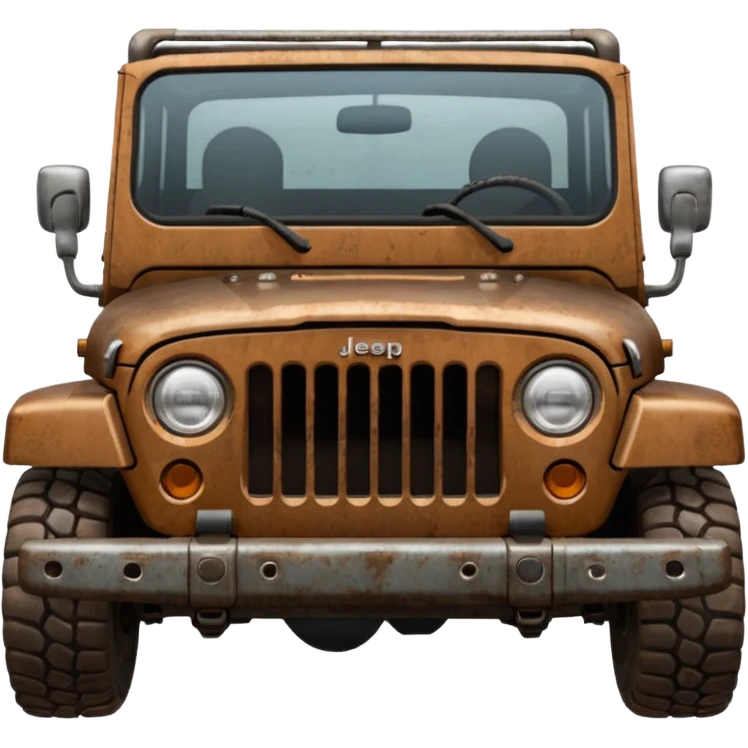 brown jeep front emoji