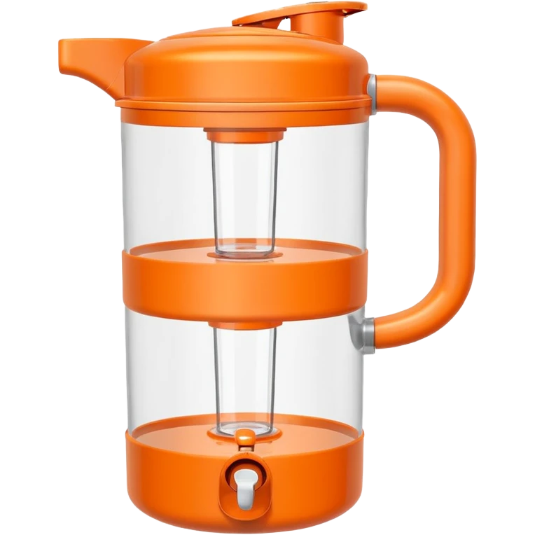 Orange water dispenser jug for sports events emoji