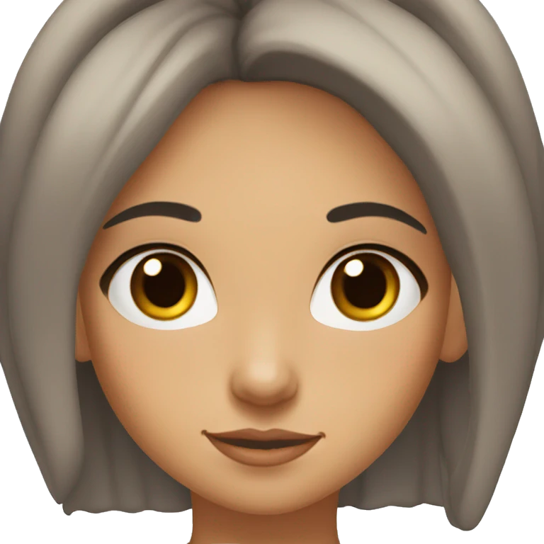 girl, big nose, black hair in bun, hoop earrings, brown eyes, tan skin, freckles emoji