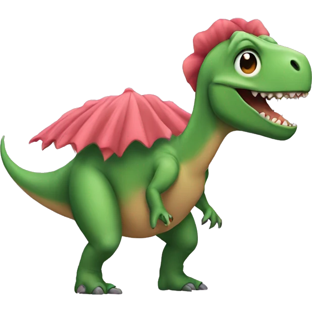 Dinosaur in a tutu emoji