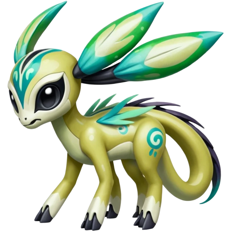 Colorful Shiny Edgy Cool Badass Painted Splashed Exotic Meloetta-Palkia-Virizion-Venom-Stitch-Fakémon-creature-hybrid emoji