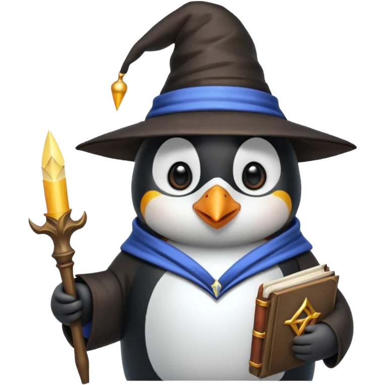 Penguin Wizard emoji