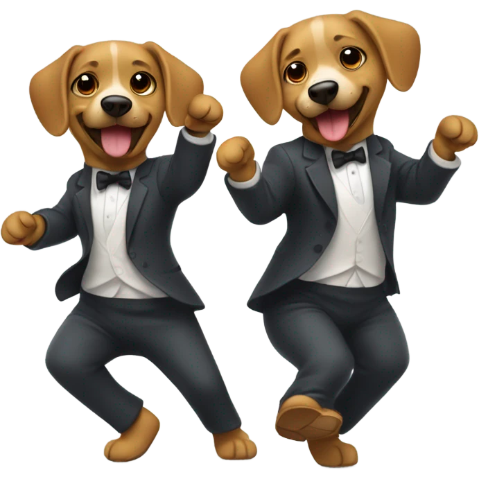 Perro bailando salsa emoji