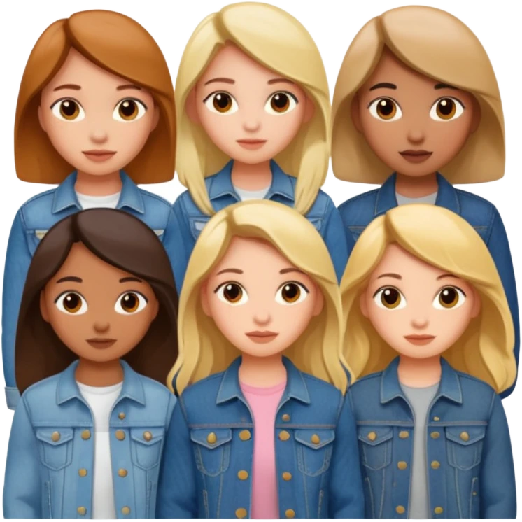 girls in jean jackets emoji