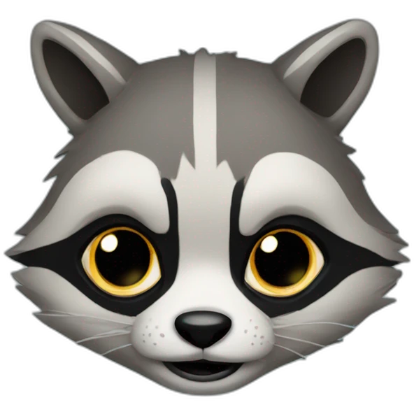Terrifying Raccooon emoji