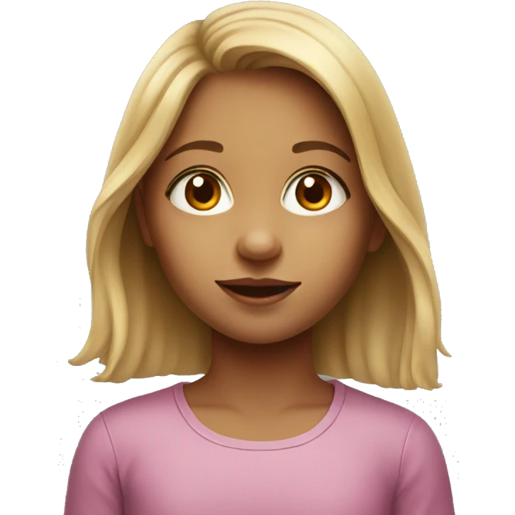 realistic portrait of young girl emoji