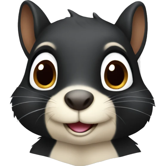 Cute black colored squirrel  emoji
