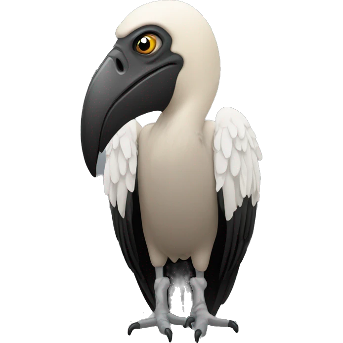 a vulture with kanye logo emoji