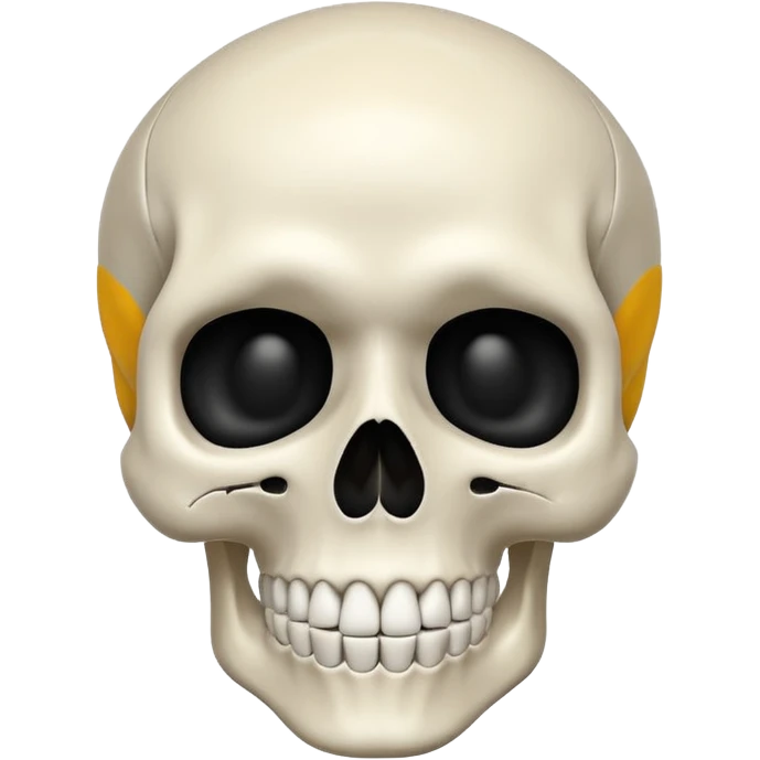 Smiling white skull on a black diamond background emoji