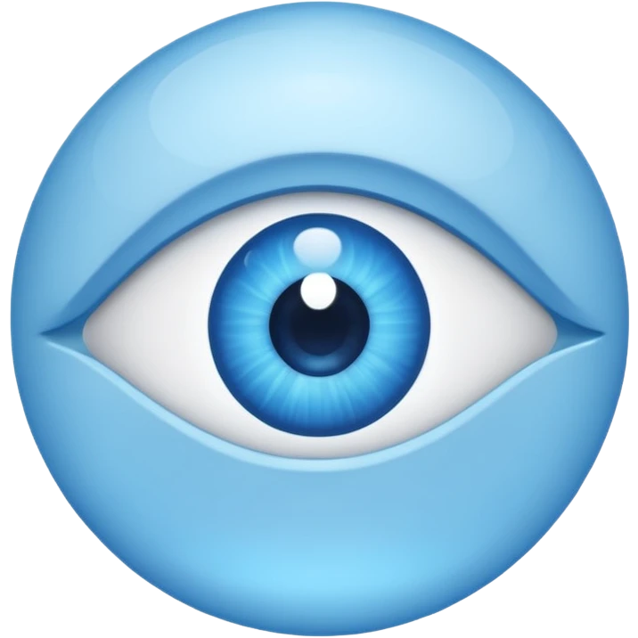 light blue eye emoji, simple, clear emoji