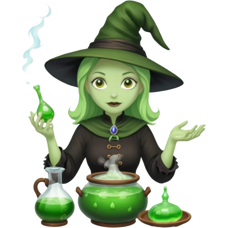 green witch cooking potion emoji