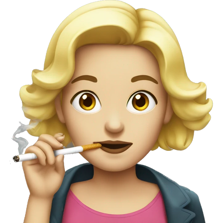 Girl smoking electric cigarette emoji