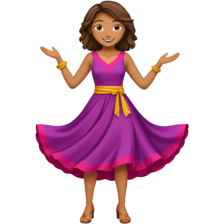 female hero for sustainable fashion full body emoji