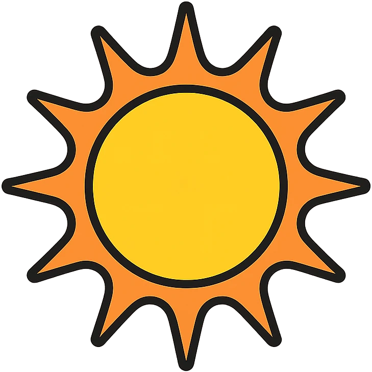 colored sun icon emoji