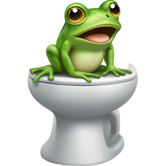 frog in a toilet emoji