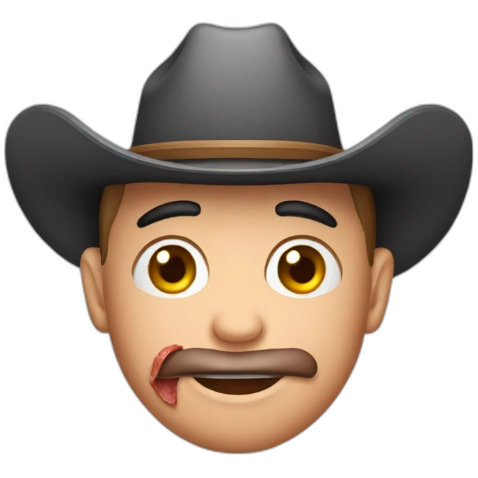 cut of meat wearing cowboy hat emoji emoji