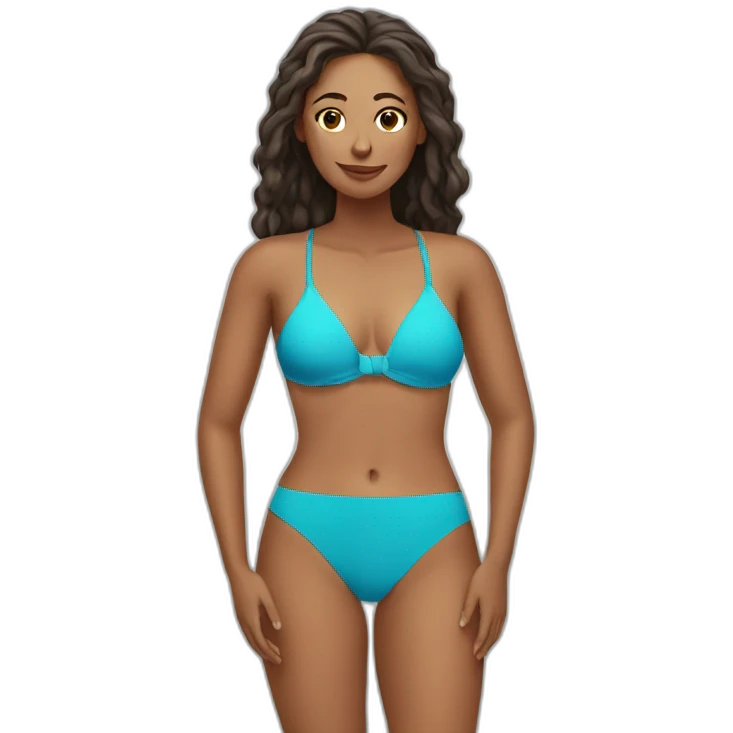 Woman in swimsuit, swimming in the sea emoji