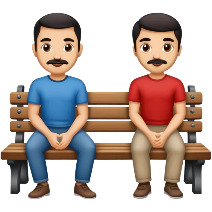 Vartug und azad auf einer Bank emoji