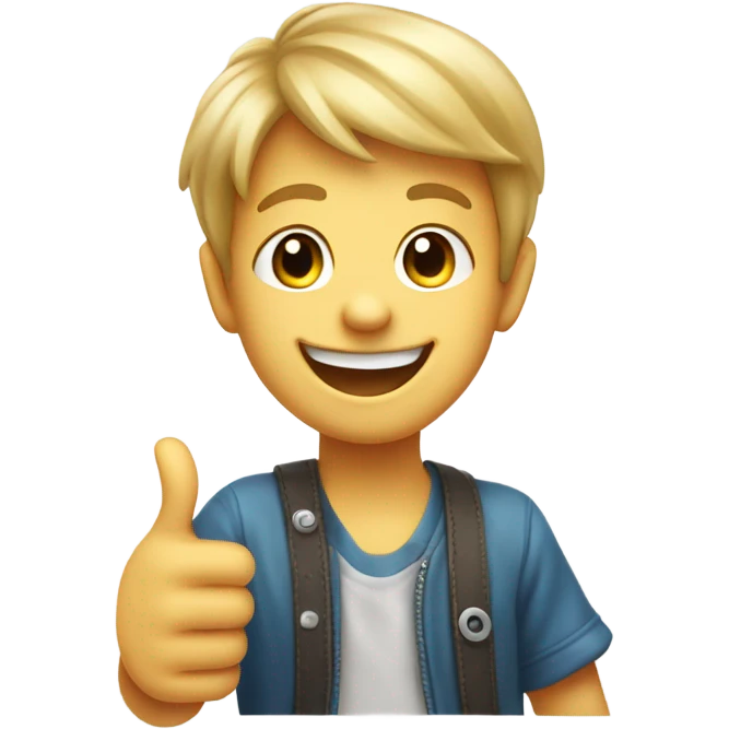 Little boy thumbs up emoji