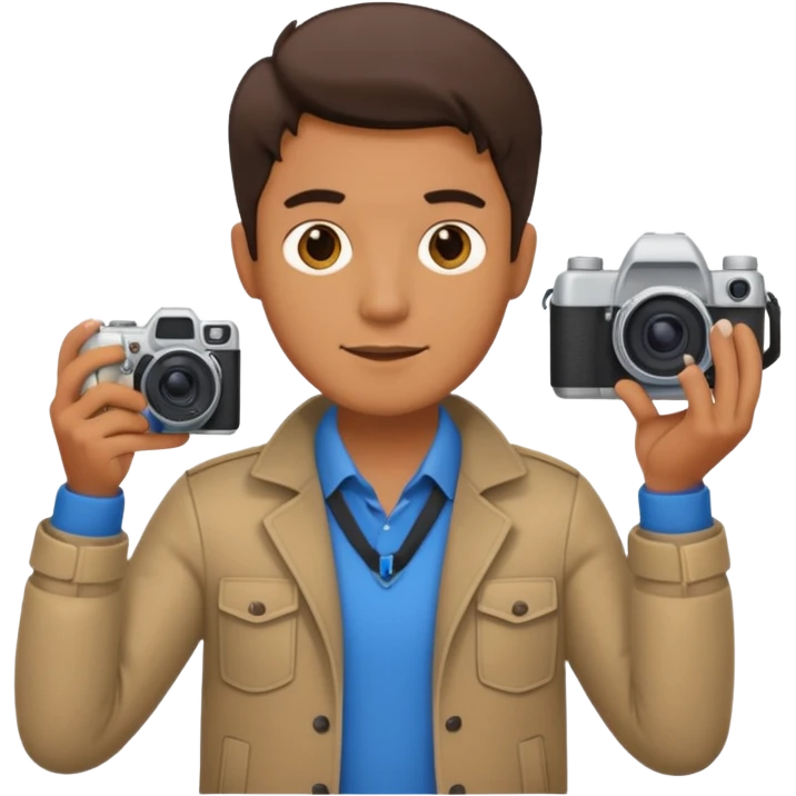 man with Camera, different outfit emoji