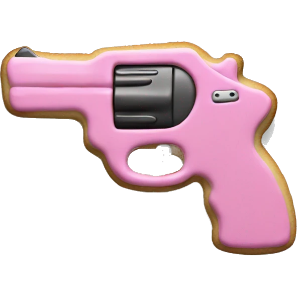 Pink gun cookie  emoji