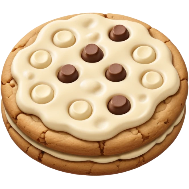 White chocolate chip chips ahoy cookie no face less pizza shaped emoji