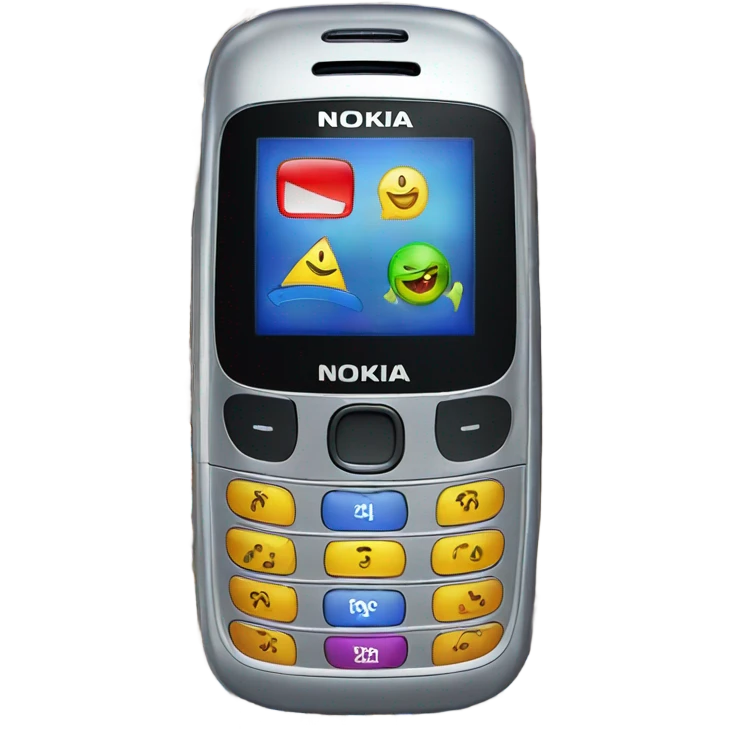 bejeweled nokia cellphone with text messages emoji