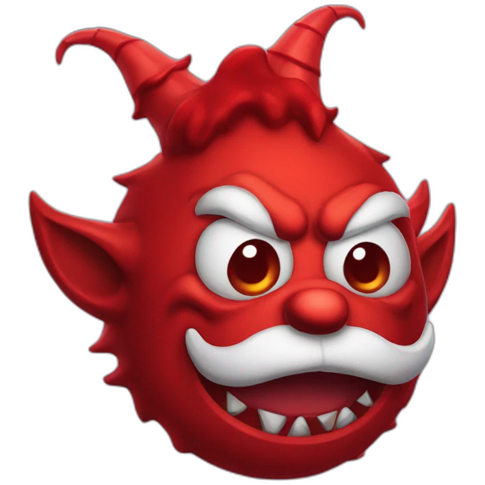 diable rouge monster santa emoji