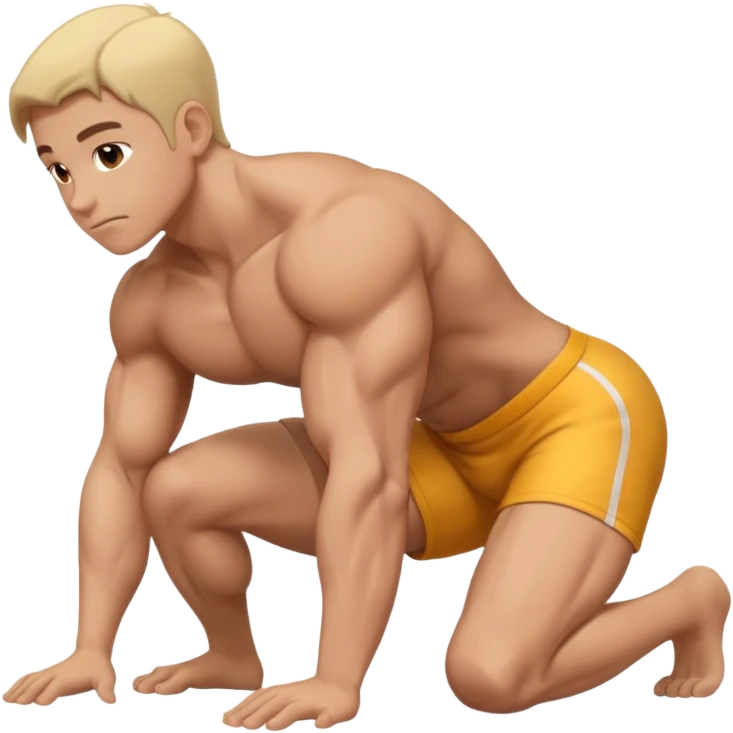 A human on all fours emoji