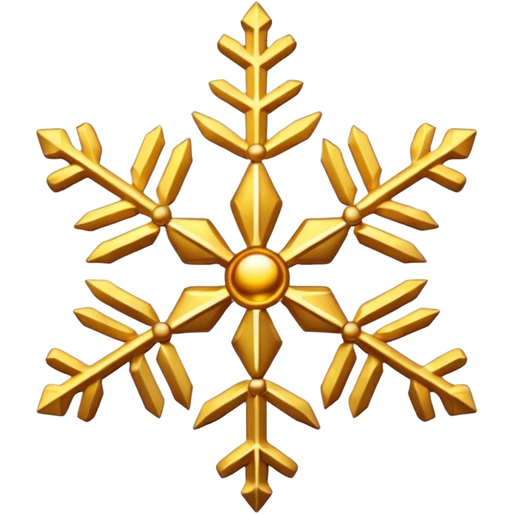 Gold snowflake emoji
