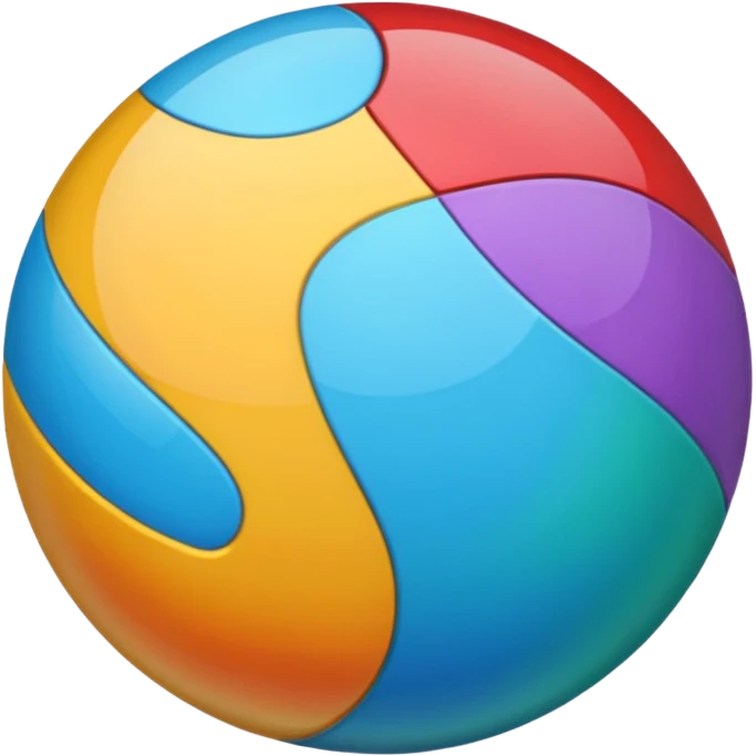 playing marble, marble ball, multicoloured emoji
