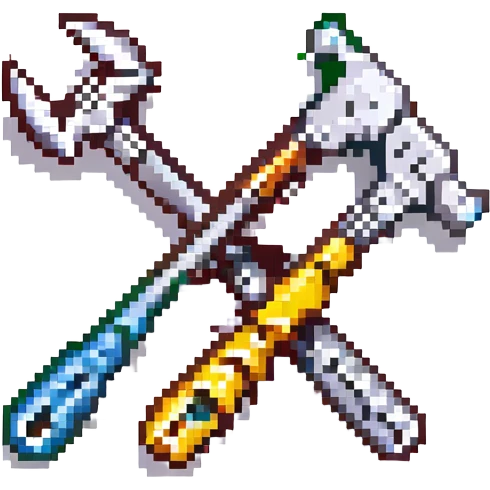 Classic wrench or screwdriver crossed emoji