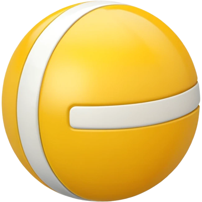 yellow and white striped ball, shiny emoji
