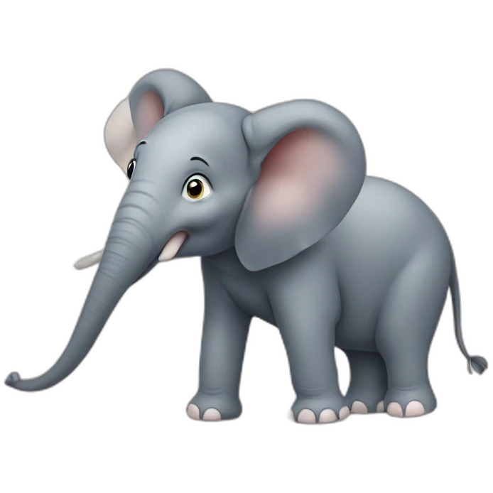 Elephant behind mouse emoji