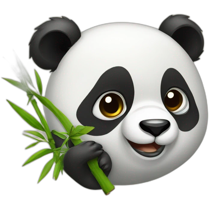 Panda eating bambou  emoji