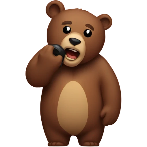 Bear phoning lover  emoji