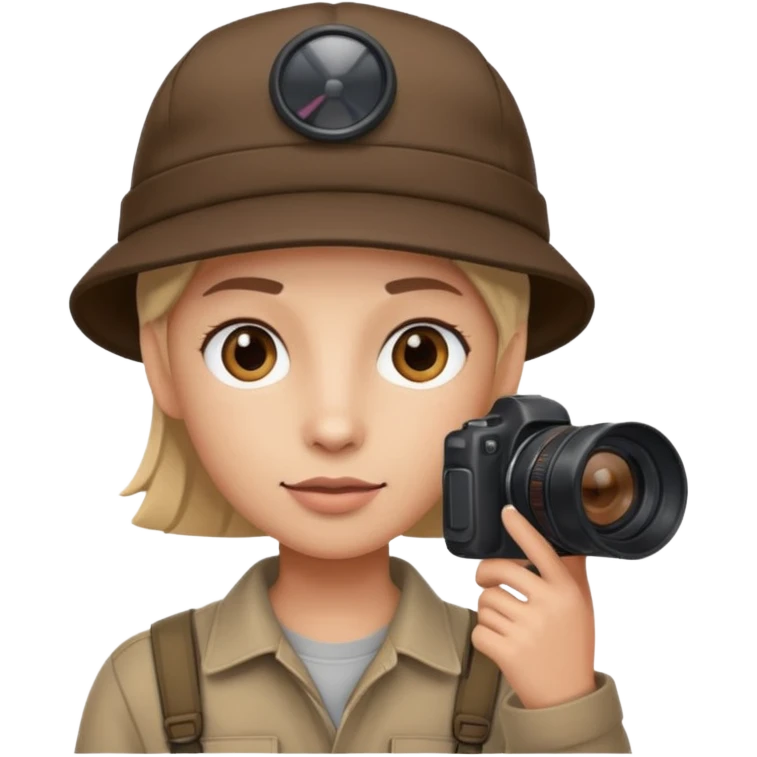 photographer looking into a camera emoji