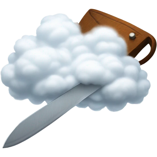Knife inside a cloud  emoji