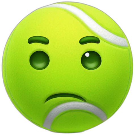 Thinking tennis ball emoji