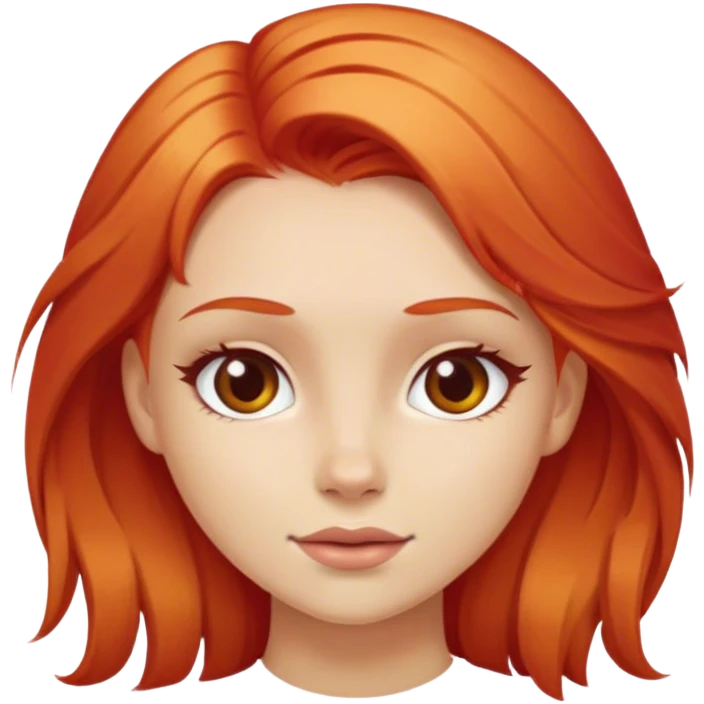 Blonde girl with red hair emoji
