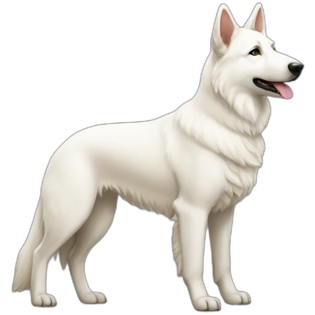 white shepherd standing emoji