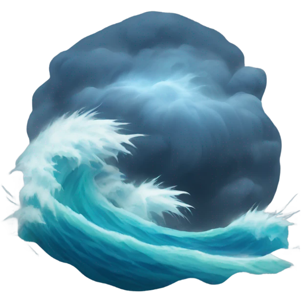 ocean and storm emoji