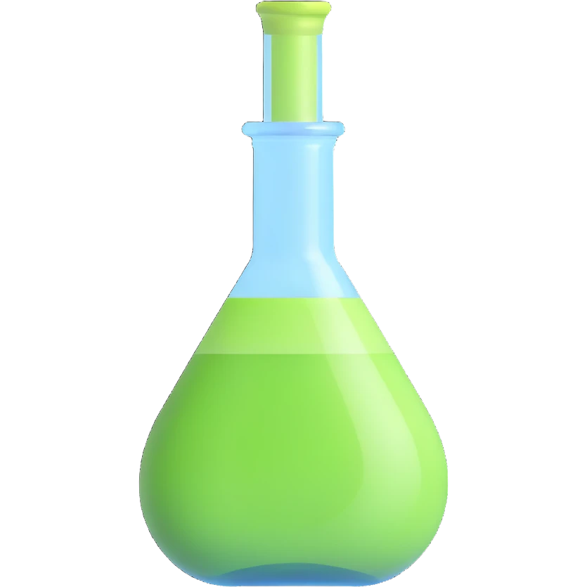 glass flask with green liquid symbolizing cis-3-hexenol emoji