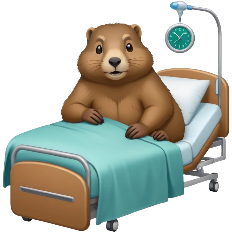 Marmot relax in hospital emoji