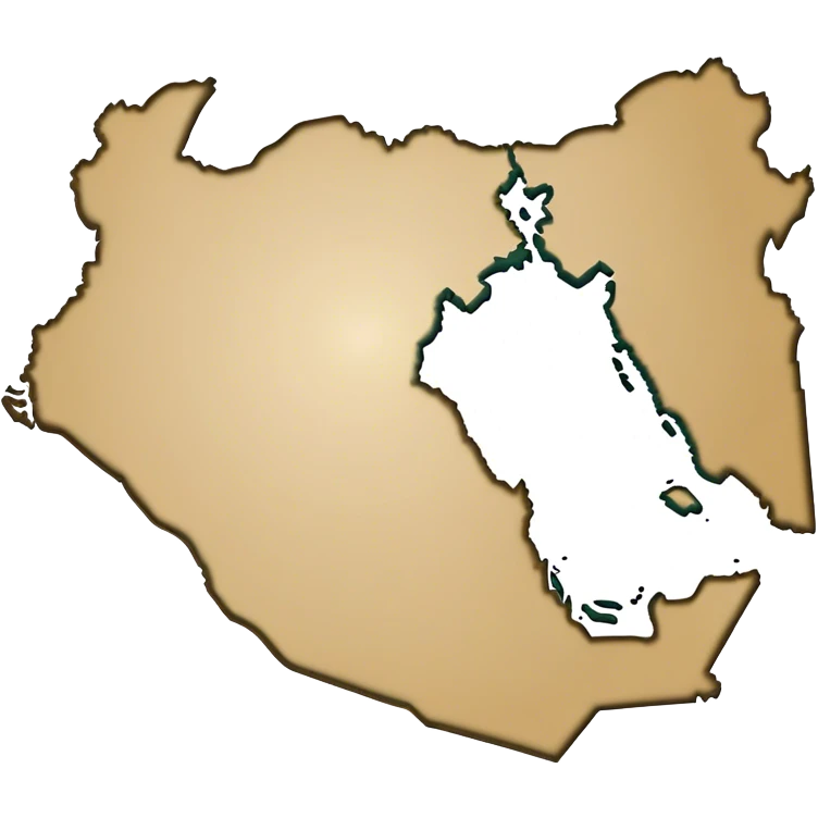 Map of the Saudi Arabia with no colour  emoji