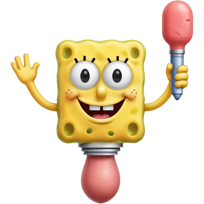 Spongebob with a penis emoji
