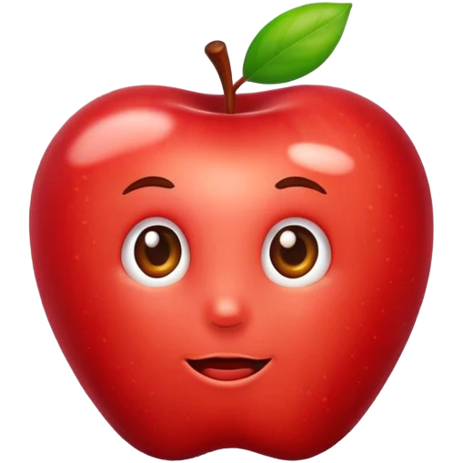 portrait of apple fruit emoji