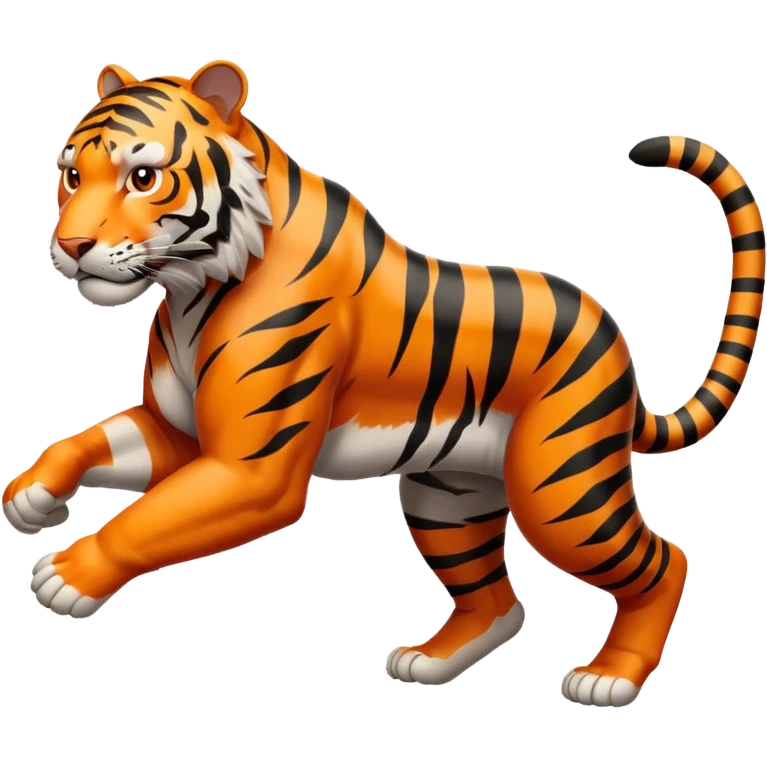 High resolution of a runnig tigar emoji