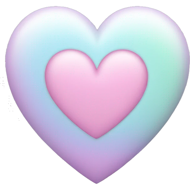 Pastel colored heart emoji emoji