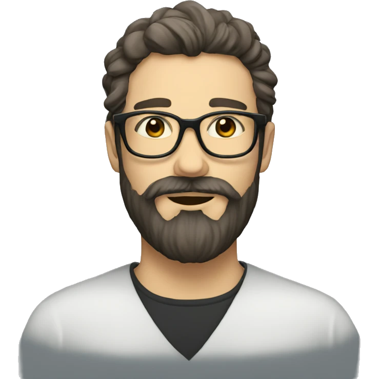 French Bearded person majestic with glasses emoji